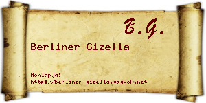 Berliner Gizella névjegykártya